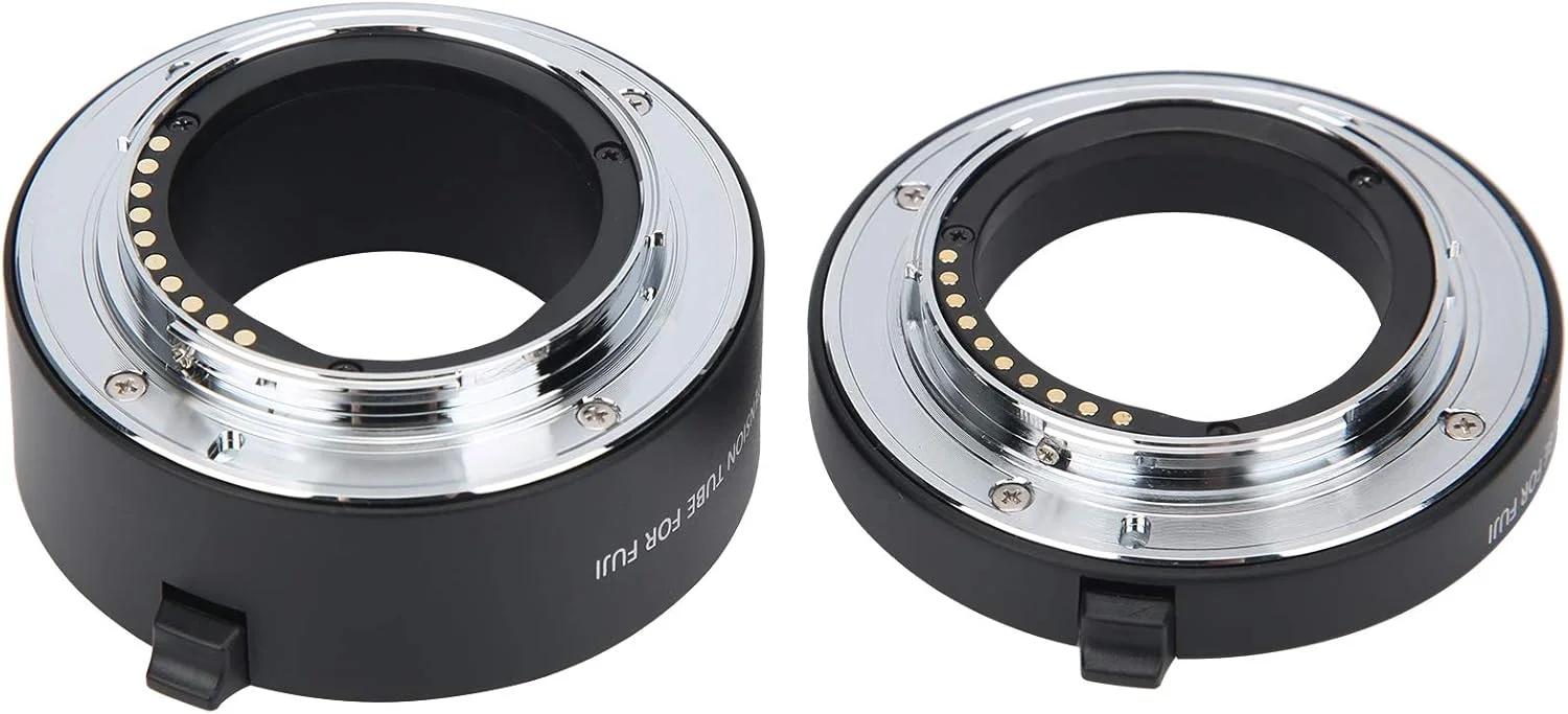 لوله افزایش طول ماکرو با فوکوس خودکار، آداپتور لوله افزایش طول 10 میلی‌متری و 21 میلی‌متری برای عکاسی ماکرو از نمای نزدیک، آلیاژ آلومینیوم، برای دوربین‌های بدون آینه فوجی X مانت