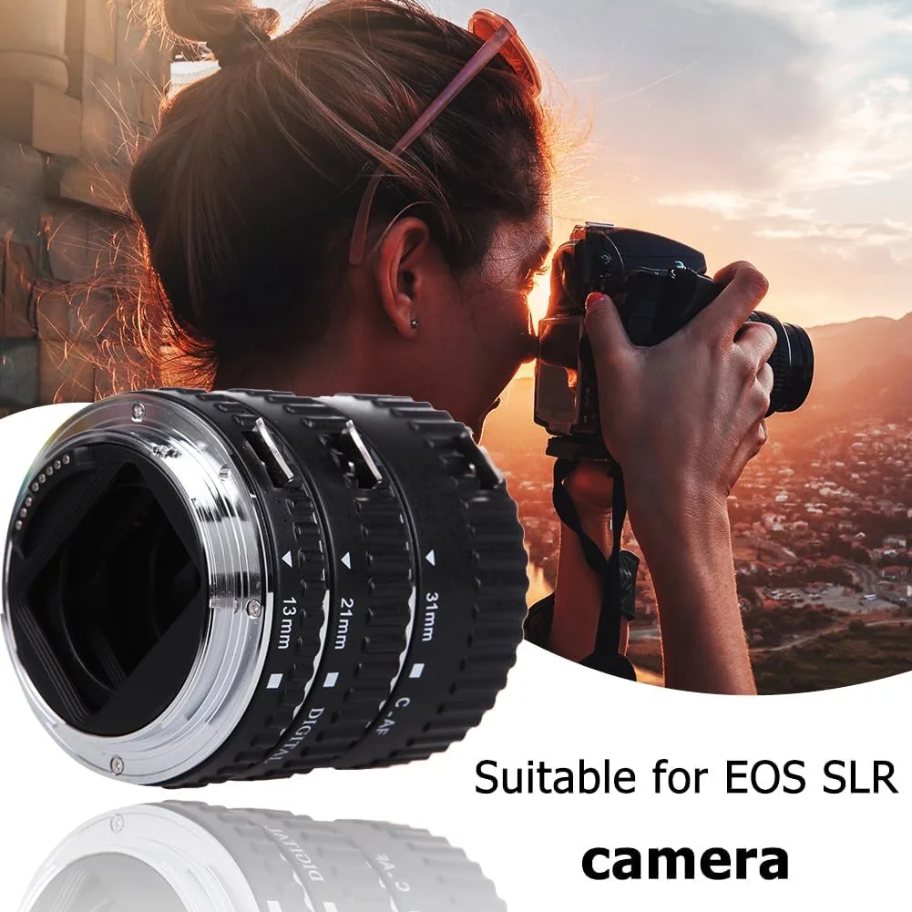 لوله افزایش طول لنز ماکرو، آداپتور حلقه اتوماتیک، لوازم جانبی جایگزین افزایش دهنده دهانه لنز برای دوربین EF EF-S