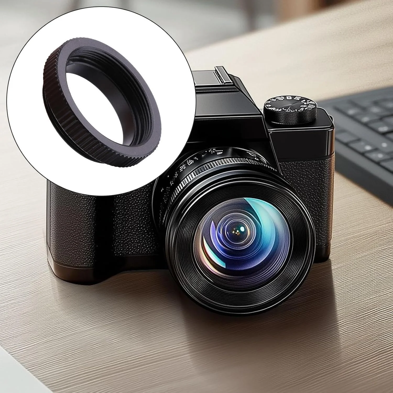 حلقه های آداپتور توسعه دهنده 5 و 10 میلی متری C Mount، حلقه های فاصله دهنده لنز دوربین صنعتی آلومینیومی برای سیستم های نظارتی