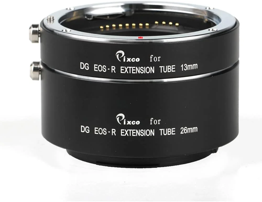 مبدل لوله افزایش طول لنز ماکرو Pixco DG-EOS R با فوکوس خودکار (طول 13 و 26 میلی‌متر) برای لنزهای مانت EOS R به بدنه دوربین EOS R/EOS RP
