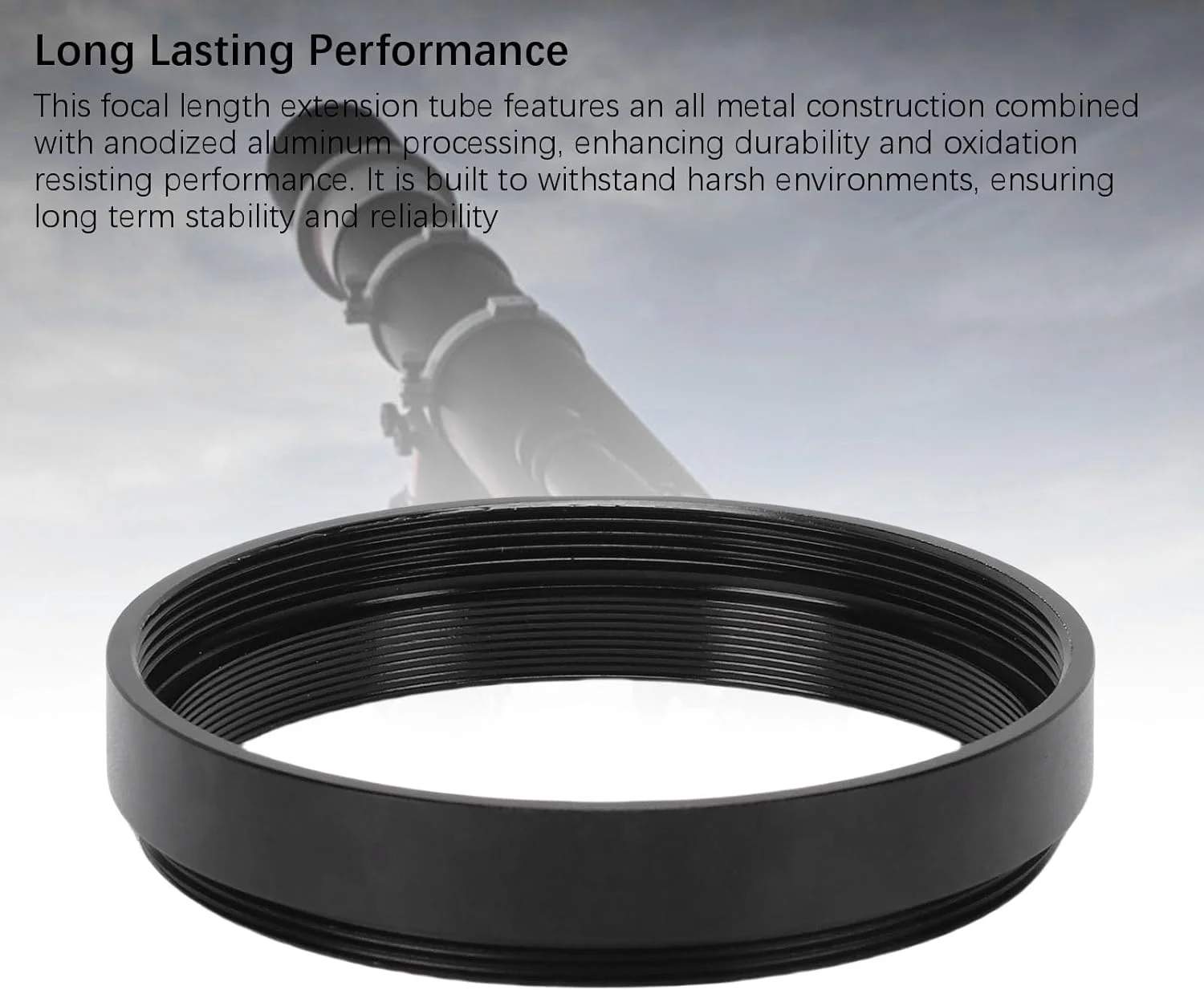لوله افزایش طول تلسکوپ Bewinner 2 اینچی M48X0.75، آداپتور فاصله کانونی آلیاژ آلومینیوم 7 میلی‌متری برای دوربین نجومی و عکاسی نجومی