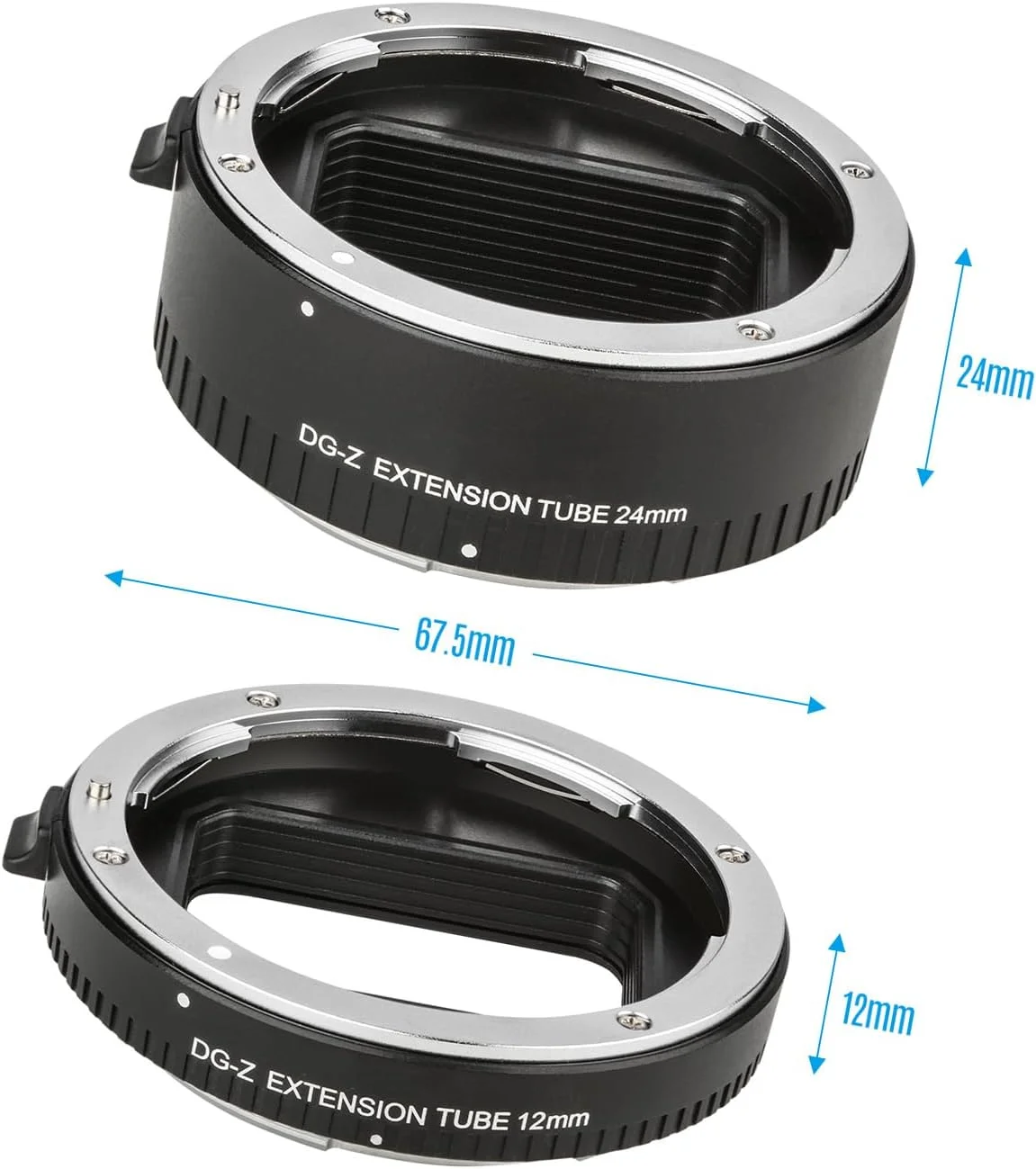 حلقه آداپتور فلزی تمام فریم 12 میلی‌متری و 24 میلی‌متری ماکرو اتوماتیک با فوکوس خودکار، نوردهی خودکار و اندازه‌گیری TTL سازگار با لنز دوربین‌های نیکون Z