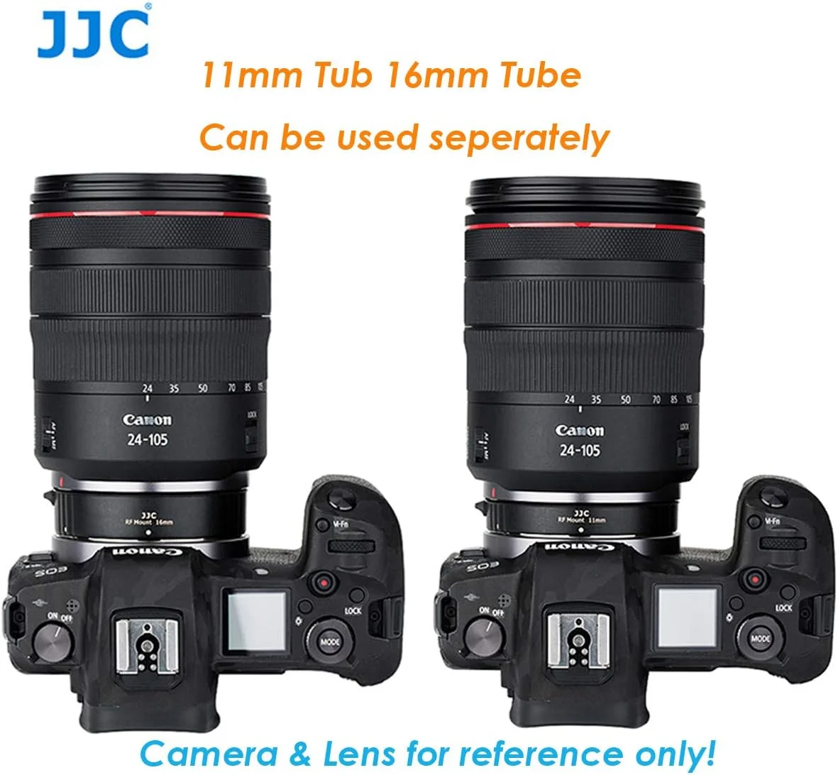 لوله های افزایش طول اتوماتیک با مانت Canon RF، آداپتور عکاسی ماکرو برای دوربین های بدون آینه Canon EOS R R5 R6 Ra RP، پرتره کلوزآپ، مانت برنجی با اتصال فلزی مطلا، لوله 11mm + 16mm