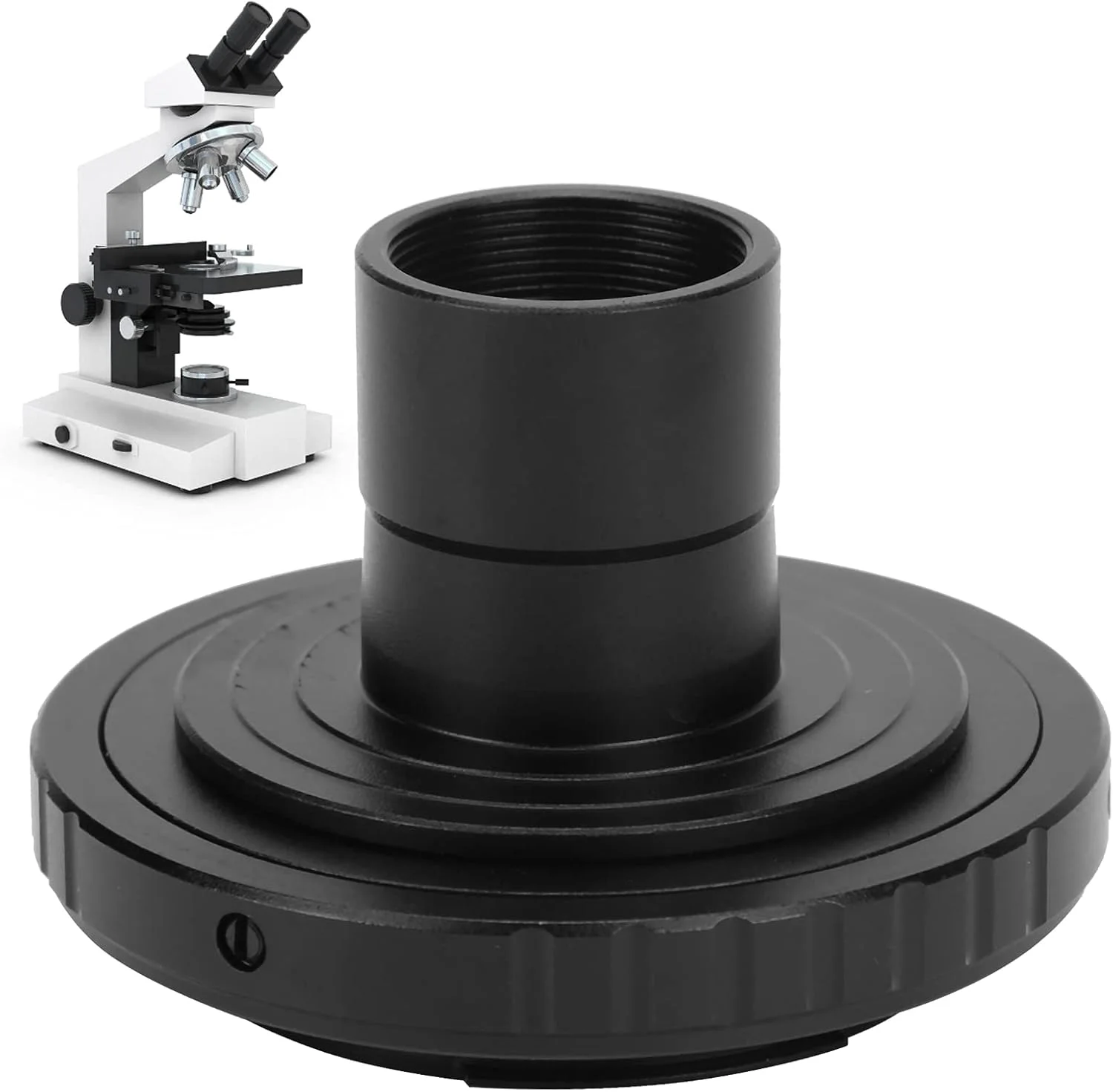 حلقه آداپتور اتصال T2 برای دوربین با اتصال F، حلقه آداپتور لنز میکروسکوپ 23.2 میلی‌متری، لوله افزایش اتصال T