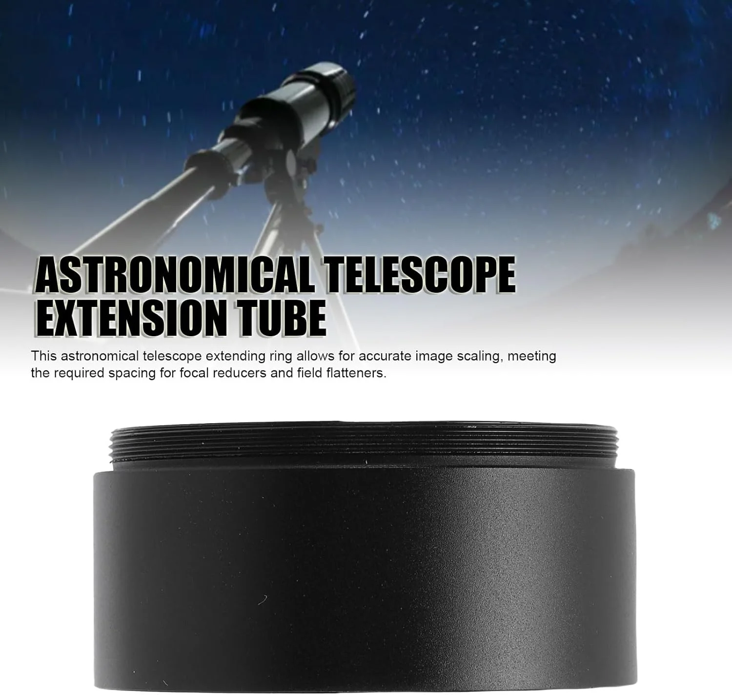 لوله افزایش طول تلسکوپ نجومی 2 اینچی Annadue M48 - آلومینیوم آنودایز شده تمام فلزی، رزوه مات ضد تابش، تنظیم دقیق فاصله کانونی برای عکاسی نجومی و رصد لوله افزایش طول تلسکوپ نجومی 2 اینچی Annadue M48 - آلومینیوم آنودایز شده تمام فلزی، رزوه مات ضد تابش، تنظیم دقیق فاصله کانونی برای عکاسی نجومی و رصد