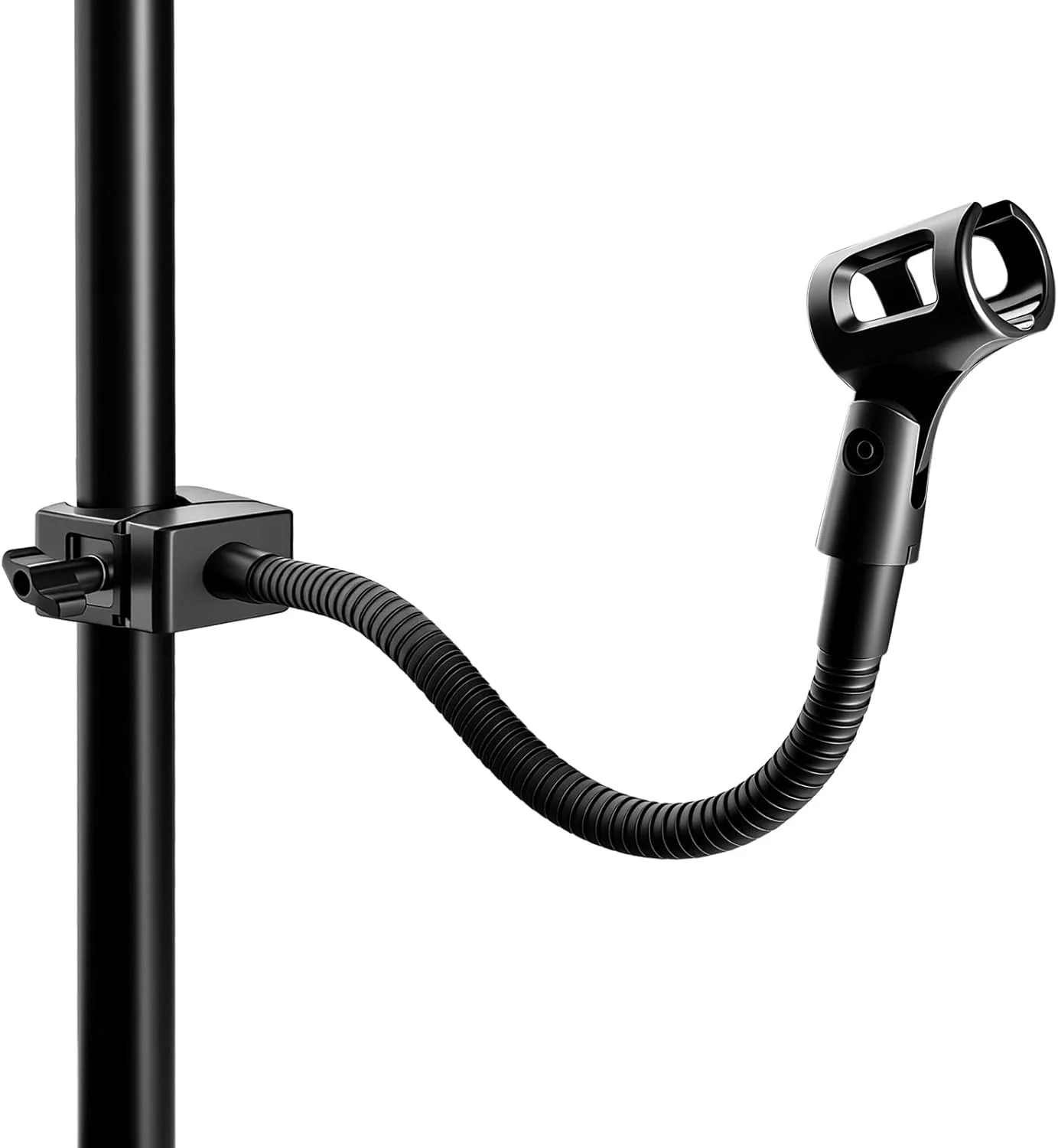 بازوی میکروفون گردن غازی انعطاف پذیر و مقاوم KBC1458 با گیره خرچنگی، پایه میکروفون قابل تنظیم 33 سانتی متری برای سه پایه، پادکست، استریم، بازی، دی جی، درام باس، سخنرانی