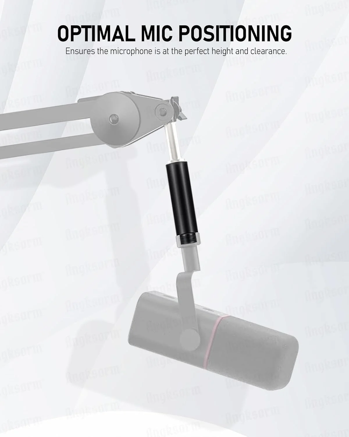 لوله/میله افزایش ارتفاع پایه میکروفون 15 سانتی‌متری (2 عدد)، رزوه یونیورسال 5/8-27 اینچ، مناسب برای اکثر بازوهای میکروفون، گردن غازی‌ها و پایه‌ها