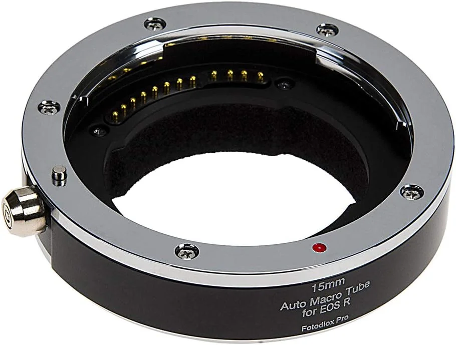 لوله افزایش طول ماکرو اتوماتیک Fotodiox Pro، قسمت 15 میلی‌متری سازگار با دوربین‌های MILC با مانت Canon RF (EF-R) برای عکاسی کلوزآپ شدید