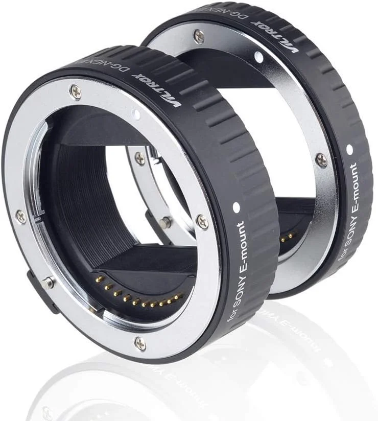 مجموعه حلقه های افزایش طول ماکرو با فوکوس خودکار VILTROX DG-NEX با دهانه فلزی 10 و 16 میلی متری سازگار با دوربین های بدون آینه Sony E Mount مدل های A9 A7III A7RII A7III A7II A7R A7 A6300 A6500 A6300