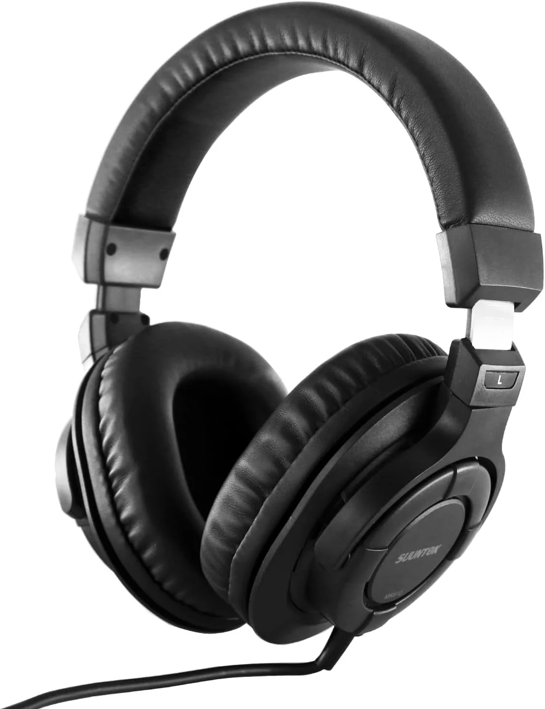 هدفون سیمی رو گوشی MR810، هدست مانیتورینگ استودیو با طراحی پشت بسته، هدفون استریو حرفه ای انعطاف پذیر با کابل 3 متری برای مانیتورینگ استودیو، ضبط صدا، پادکست (مشکی)