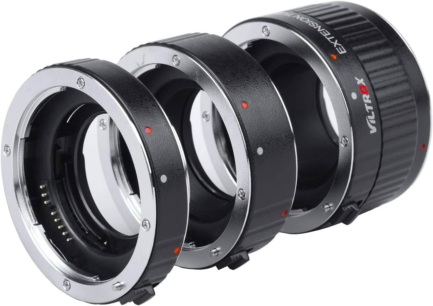 مجموعه لوله های افزایش طول لنز ماکرو با فوکوس خودکار Viltrox DG-C (طول 12mm، 20mm، 36mm) برای لنزهای Canon EF/EF-S و دوربین های DSLR مدل 5D2 5D3 5D4 6D 7D 70D 80D 700D 760D 1300D T7 T6i T5i