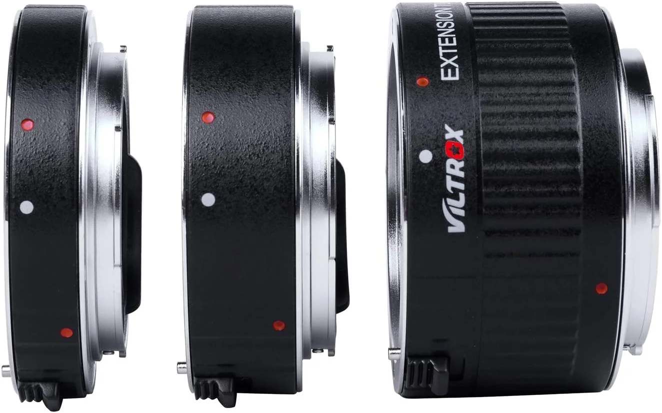 مجموعه لوله های افزایش طول لنز ماکرو با فوکوس خودکار Viltrox DG-C (طول 12mm، 20mm، 36mm) برای لنزهای Canon EF/EF-S و دوربین های DSLR مدل 5D2 5D3 5D4 6D 7D 70D 80D 700D 760D 1300D T7 T6i T5i مجموعه لوله های افزایش طول لنز ماکرو با فوکوس خودکار Viltrox DG-C (طول 12mm، 20mm، 36mm) برای لنزهای Canon EF/EF-S و دوربین های DSLR مدل 5D2 5D3 5D4 6D 7D 70D 80D 700D 760D 1300D T7 T6i T5i