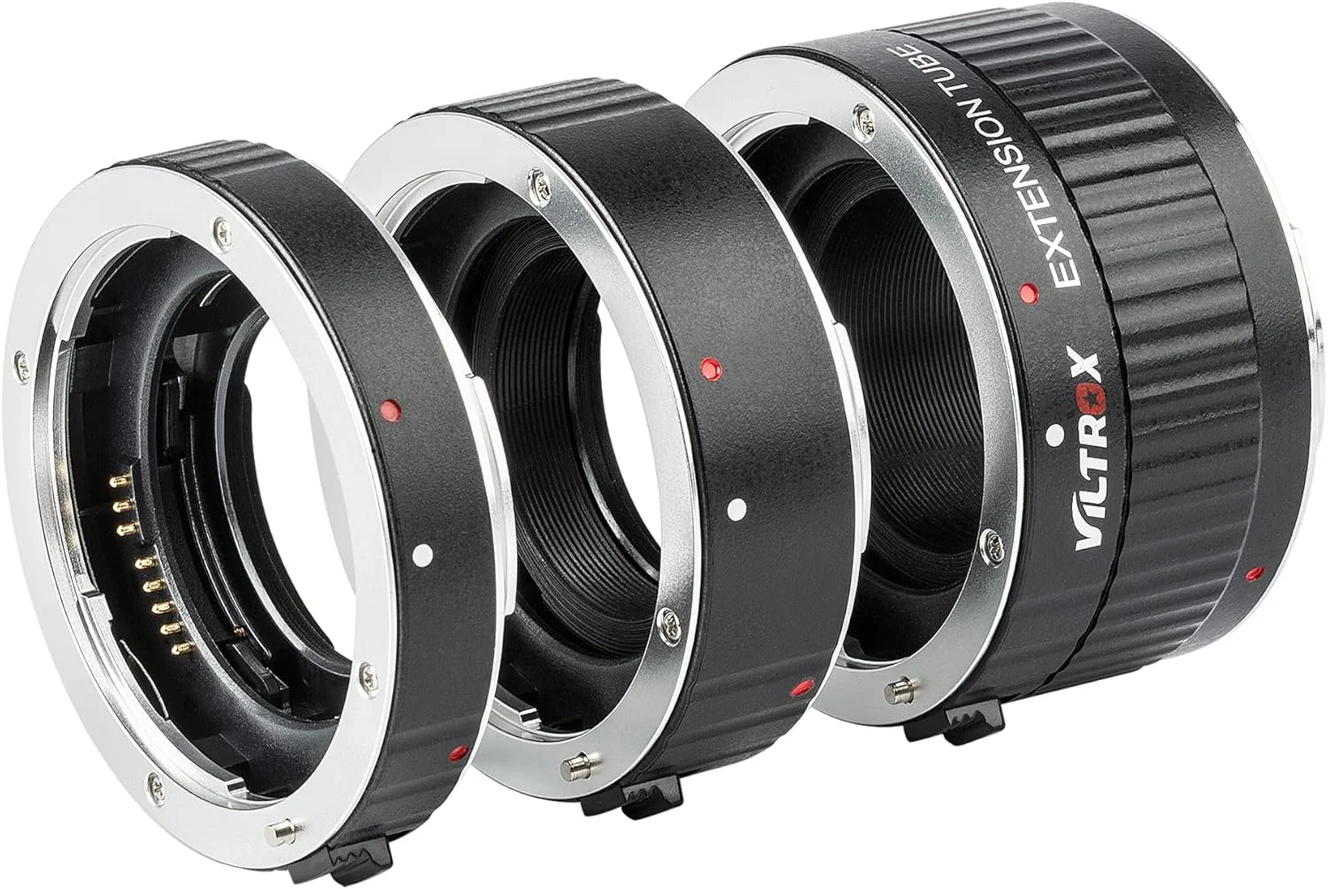 حلقه آداپتور لوله افزایش طول ماکرو با فوکوس خودکار و مانت فلزی VILTROX DG-C (12mm+20mm+36mm) برای لنزهای Canon EF/EF-S و دوربین DSLR