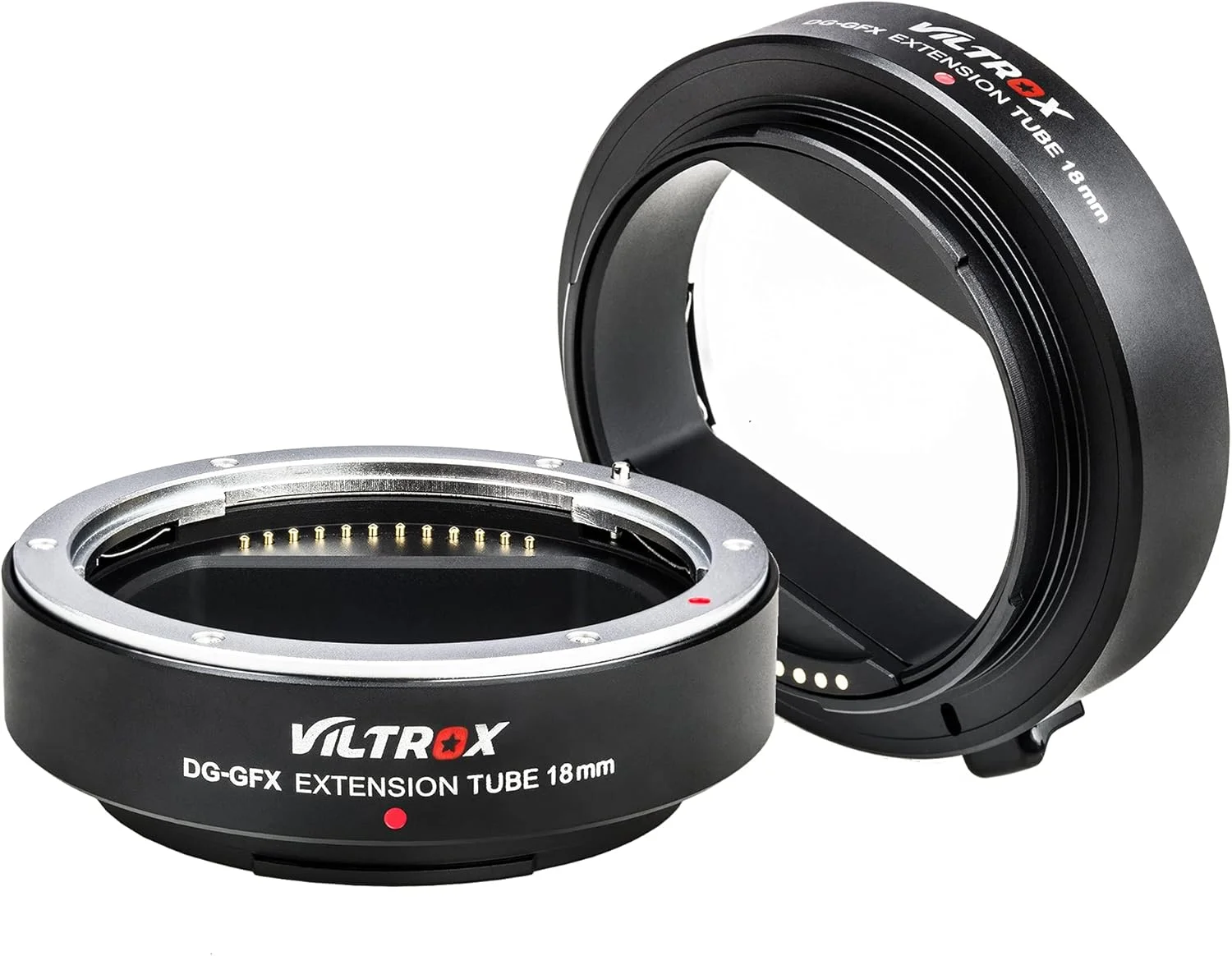 حلقه آداپتور لوله افزایش طول ماکرو با فوکوس خودکار 18 میلی‌متری VILTROX DG-GFX فلزی برای دوربین‌های مدیوم فرمت با مانت فوجی GFX مدل‌های 50S و 50R