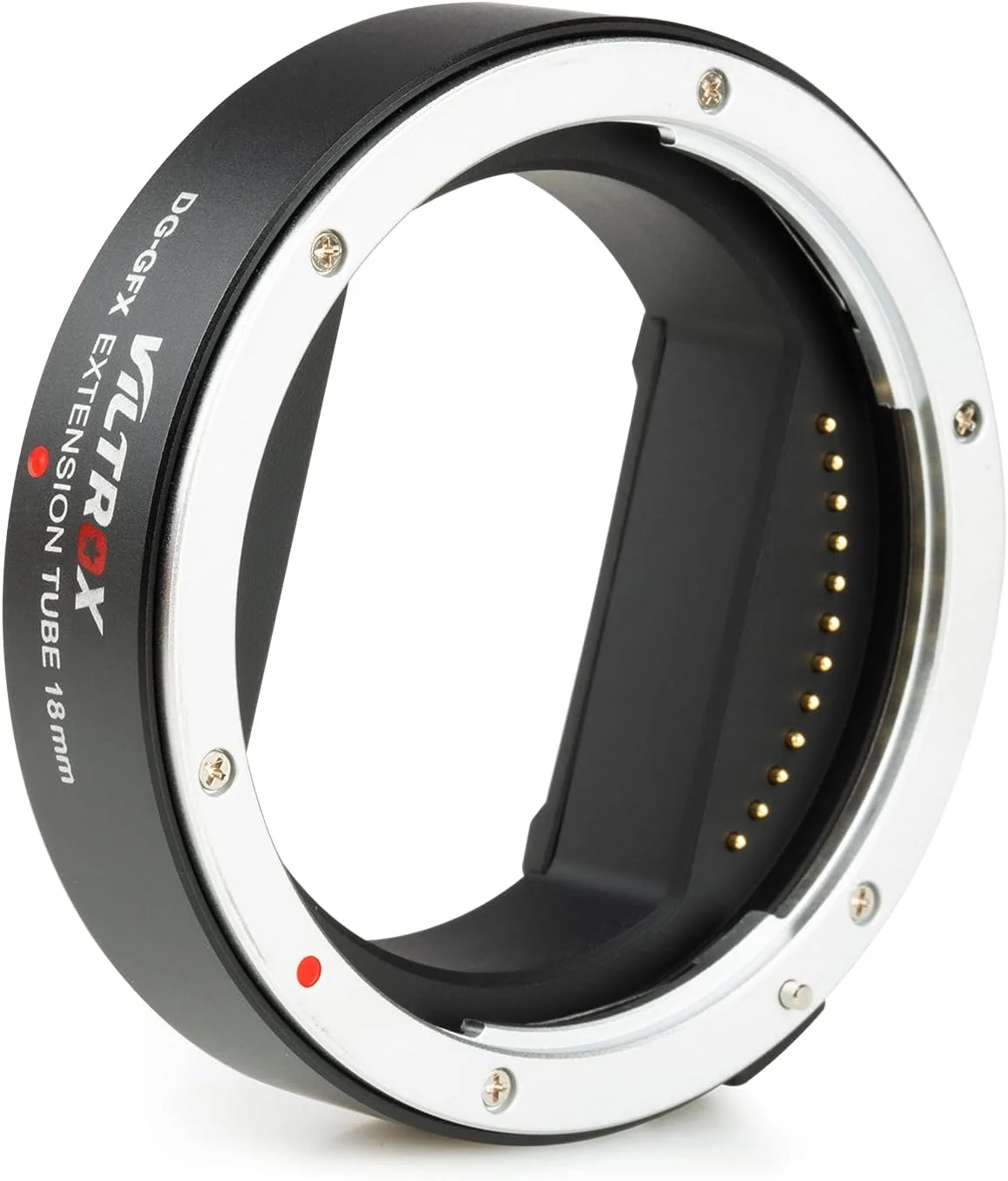 حلقه آداپتور لوله افزایش طول ماکرو با فوکوس خودکار 18 میلی‌متری VILTROX DG-GFX فلزی برای دوربین‌های مدیوم فرمت با مانت فوجی GFX مدل‌های 50S و 50R