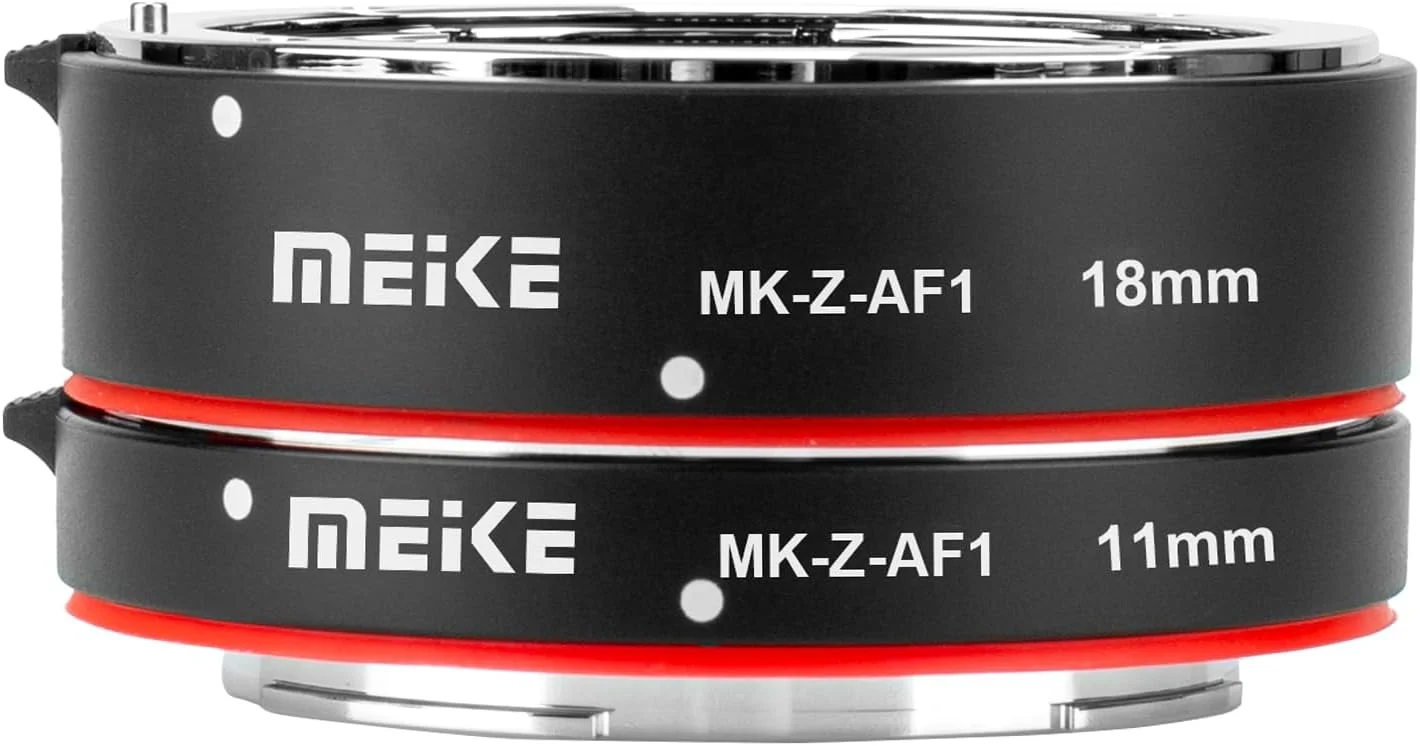حلقه آداپتور لوله ماکرو با فوکوس خودکار فلزی Meike MK-Z-AF1 (11mm+18mm) سازگار با Nikon Z5 Z6 Z7 Z6II Z7II Z30 Z50 Z fc