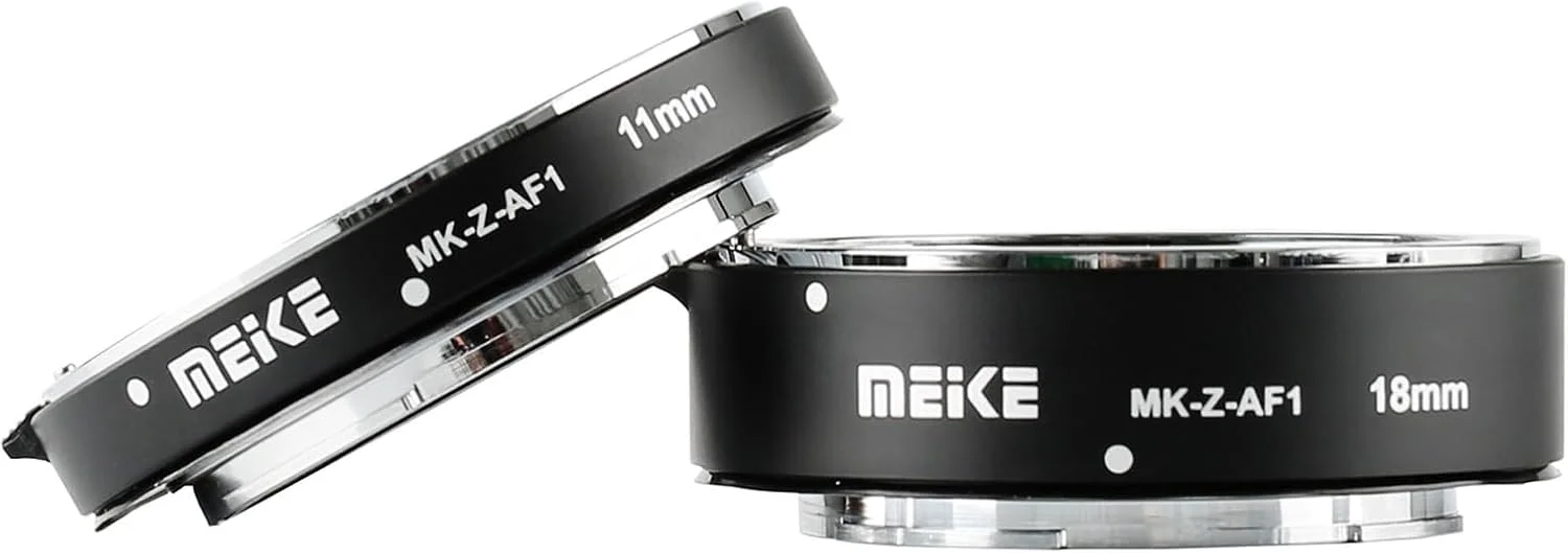 مبدل لوله افزایش طول ماکرو با فوکوس خودکار فلزی Meike MK-Z-AF1 (11mm + 18mm) برای دوربین های نیکون Z5، Z6، Z7، Z50