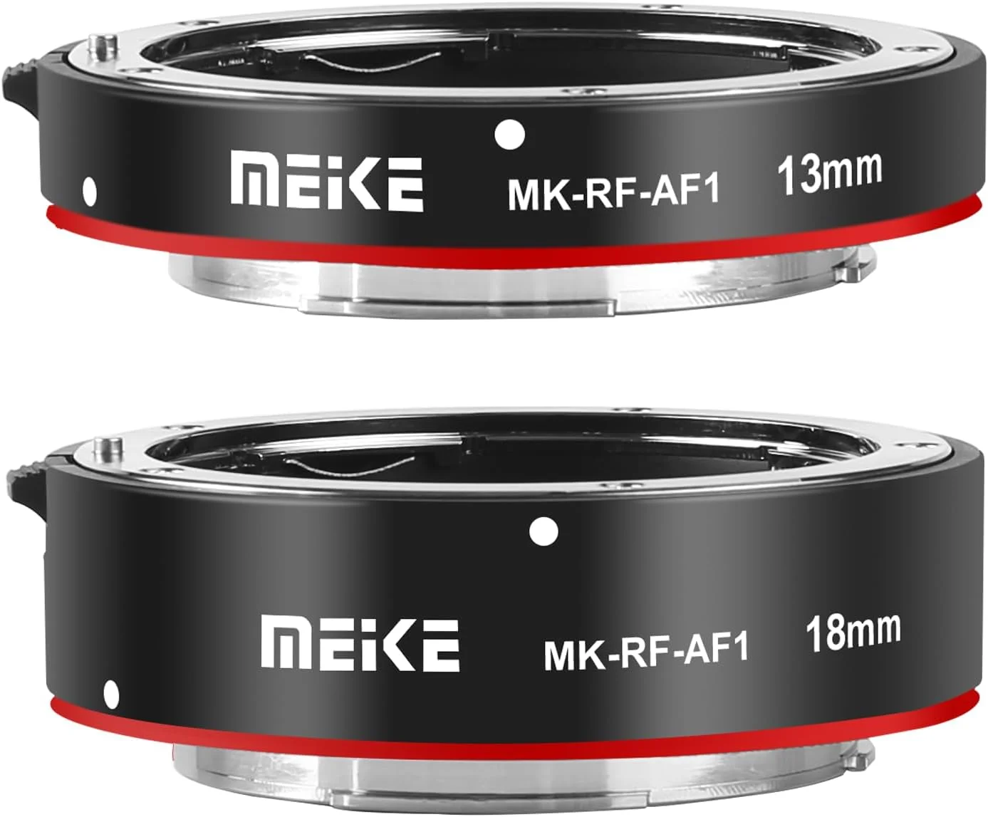 حلقه آداپتور لوله ماکرو با فوکوس خودکار فلزی Meike MK-RF-AF1 (13mm+18mm) سازگار با دوربین های سری Canon RF-Mount EOS R RP