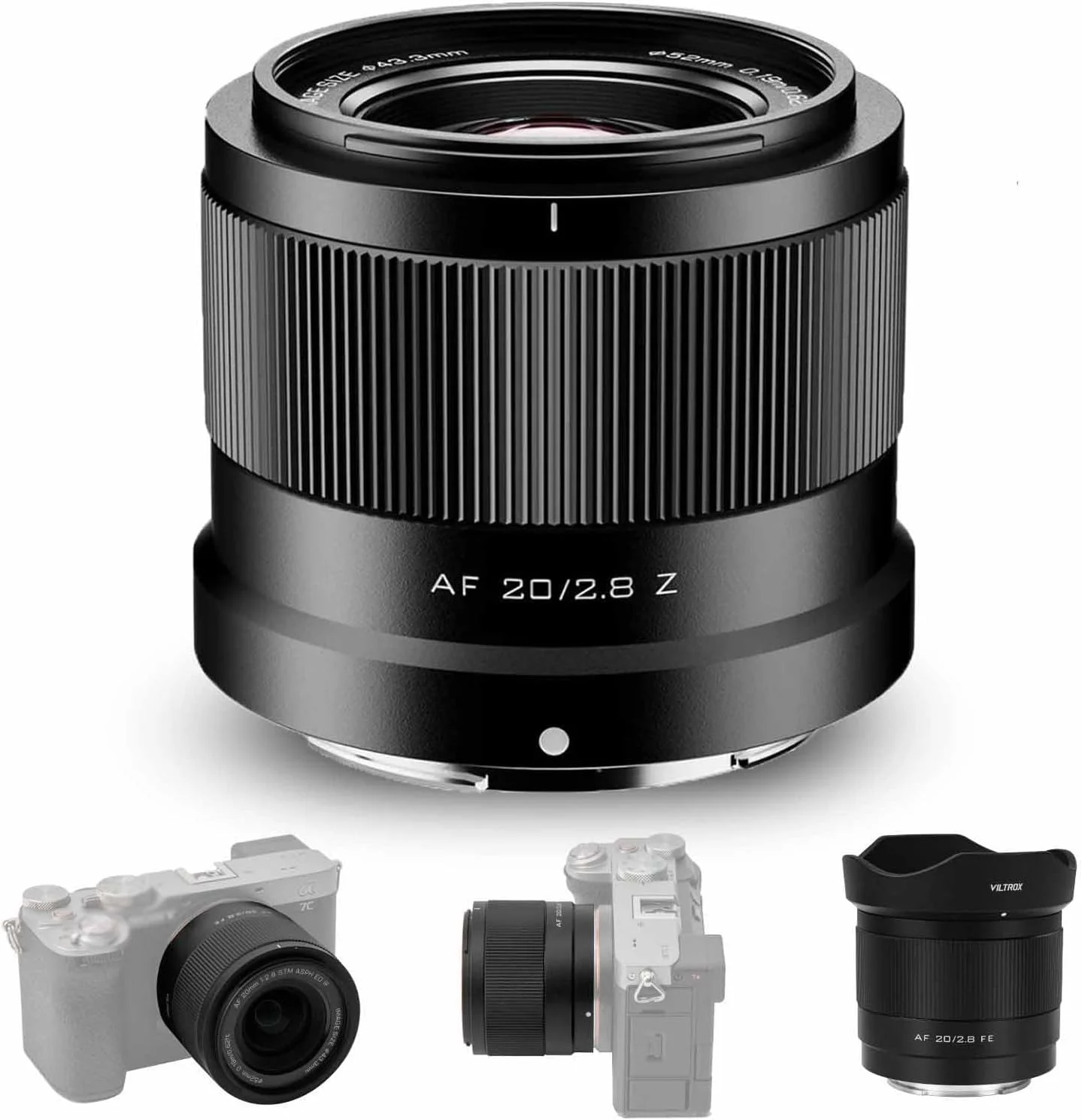 لنز واید انگل 20mm F2.8 ویلتراکس با فوکوس خودکار، سازگار با دوربین‌های بدون آینه فول فریم نیکون با مانت Z مدل‌های Z5 Z6 Z7 Z6II Z7II Z9