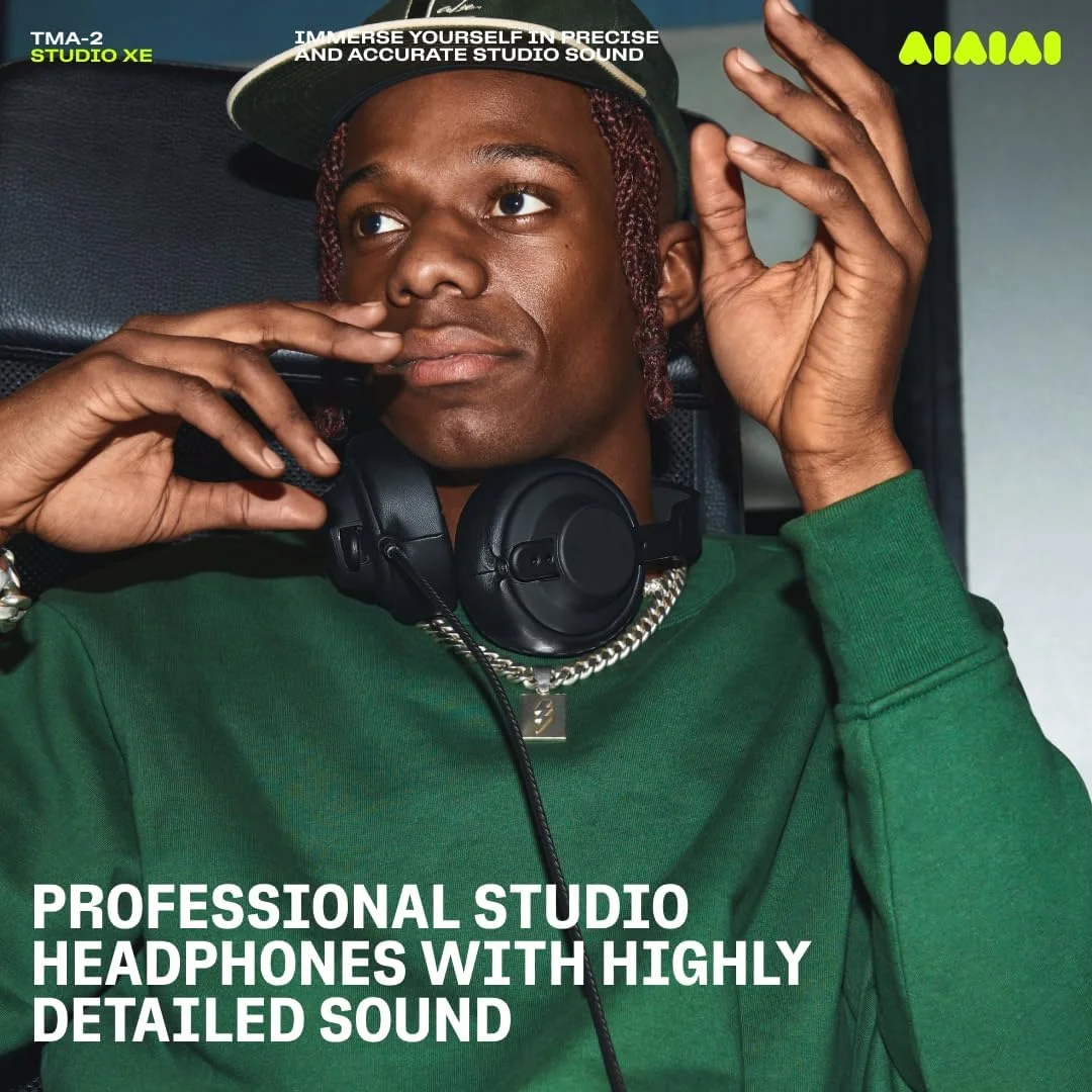 هدفون استودیویی حرفه ای پشت بسته AIAIAI TMA-2 Studio XE با صدای متعادل و دقیق، عایق صدای بالا، پدهای گوشی چرمی PU دور گوش و قطعات قابل تعویض هدفون استودیویی حرفه ای پشت بسته AIAIAI TMA-2 Studio XE با صدای متعادل و دقیق، عایق صدای بالا، پدهای گوشی چرمی PU دور گوش و قطعات قابل تعویض