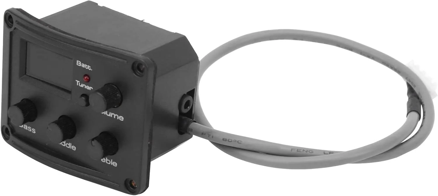 پیکاپ یوکللی، تیونر رنگی EQ با نمایشگر LED، پیکاپ سرامیکی حساس به فشار، اکولایزر 3 قسمتی موزیکال