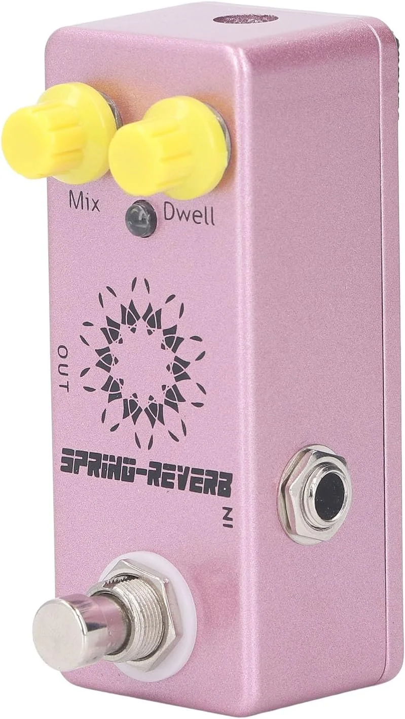 پدال افکت ریورب فنری با دکمه‌های کاربردی و نشانگر LED، سوئیچ بای‌پس واقعی برای از دست نرفتن تُن، ورودی و خروجی پایدار جک مونو 1/4 اینچی، بهبود صدای گیتار