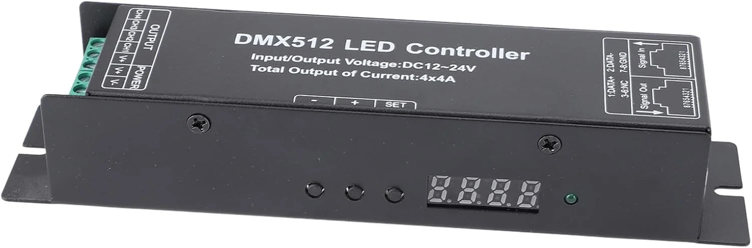 رمزگشای نورپردازی استیج Zerodis، جلوه های نورپردازی قابل تنظیم، 4 کانال برای مبتدیان استیج