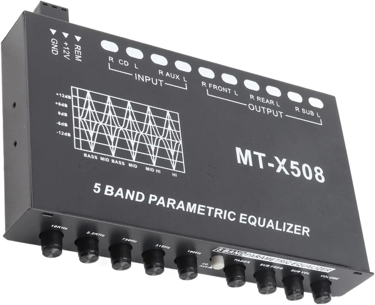 اکولایزر 5 باندی خودرو، سازگاری پیشرفته، نصب آسان، کیفیت صدای فراگیر، تنظیمات دقیق صدا، خروجی قابل تنظیم با CarAudioorTheater، همه کاره