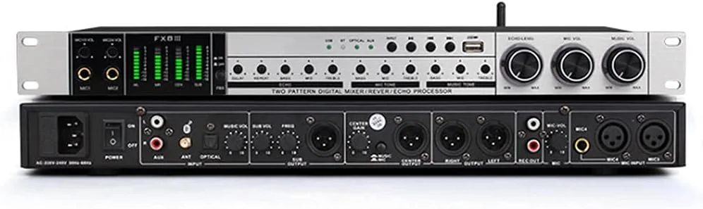 پردازشگر صوتی حرفه ای KTV دیجیتال، افکتور استیج کارائوکه، پردازشگر اکولایزر ضد فیدبک مناسب اجرای استیج