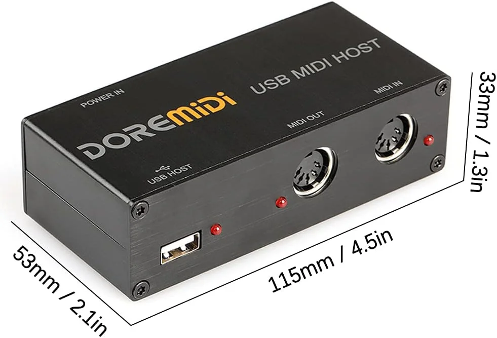 مبدل USB به MIDI برای اتصال به دستگاه‌های MIDI، سینتی سایزر MIDI، تولید کننده MIDI، رابط MIDI، تجهیزات آلات موسیقی الکترونیکی