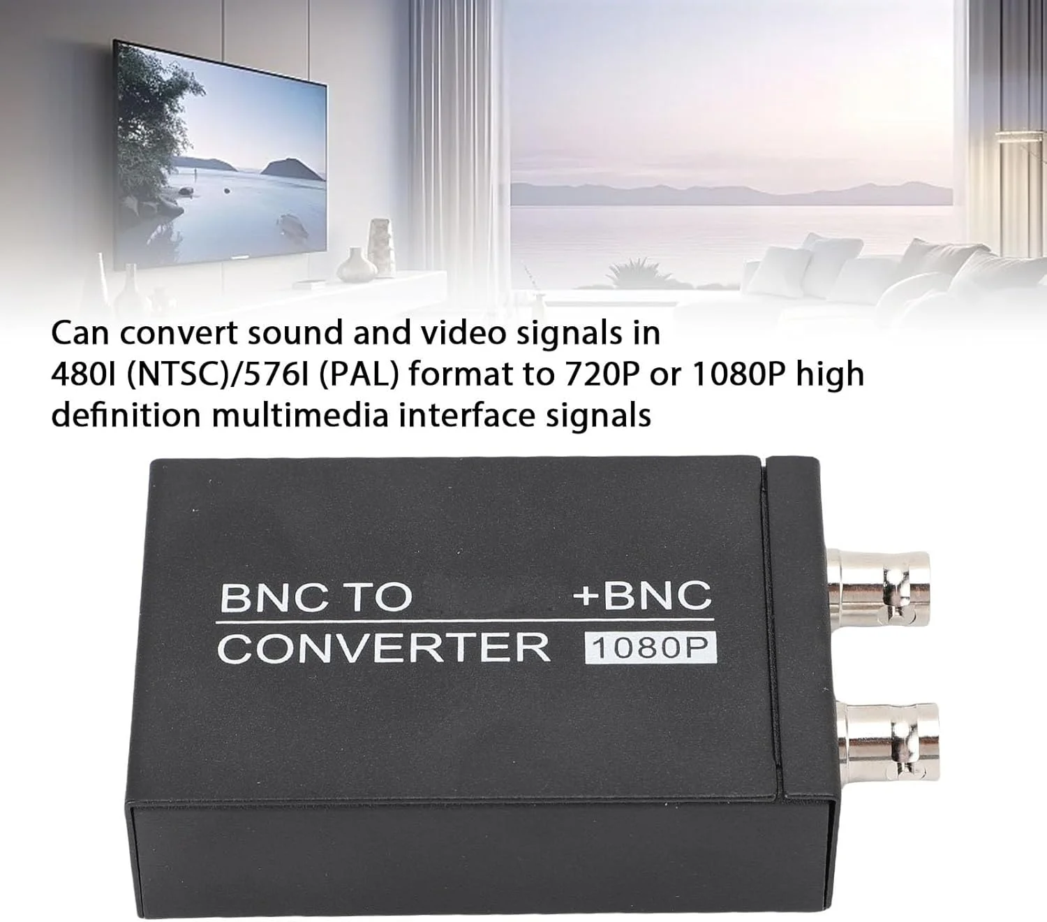 تبدیل کننده BNC به خروجی 1080P HD با فناوری جبران سازی سه بعدی، برای دوربین، پروژکتور، تلویزیون LED و پخش