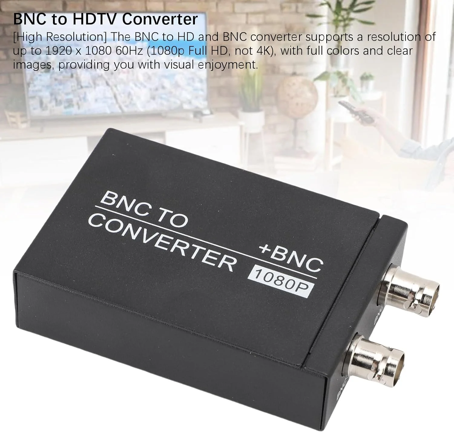 تبدیل کننده BNC به خروجی 1080P HD با فناوری جبران سازی سه بعدی، برای دوربین، پروژکتور، تلویزیون LED و پخش