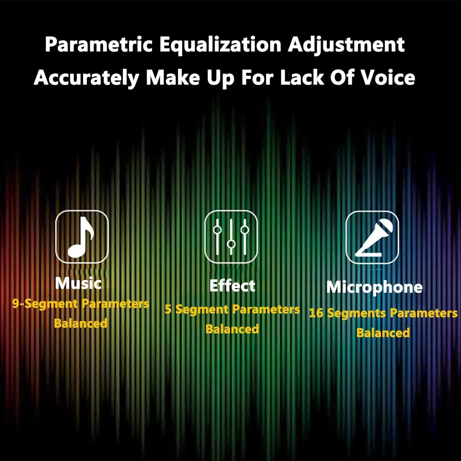 اکولایزر گرافیکی استریو 16 باندی، اکولایزرهای صوتی حرفه ای، 15 افکت سفارشی، دیباگینگ PC، سرکوب کننده فیدبک دیجیتال 3 مرحله ای، تغییر گام 7 قسمتی سه بعدی، برای استودیوی ضبط