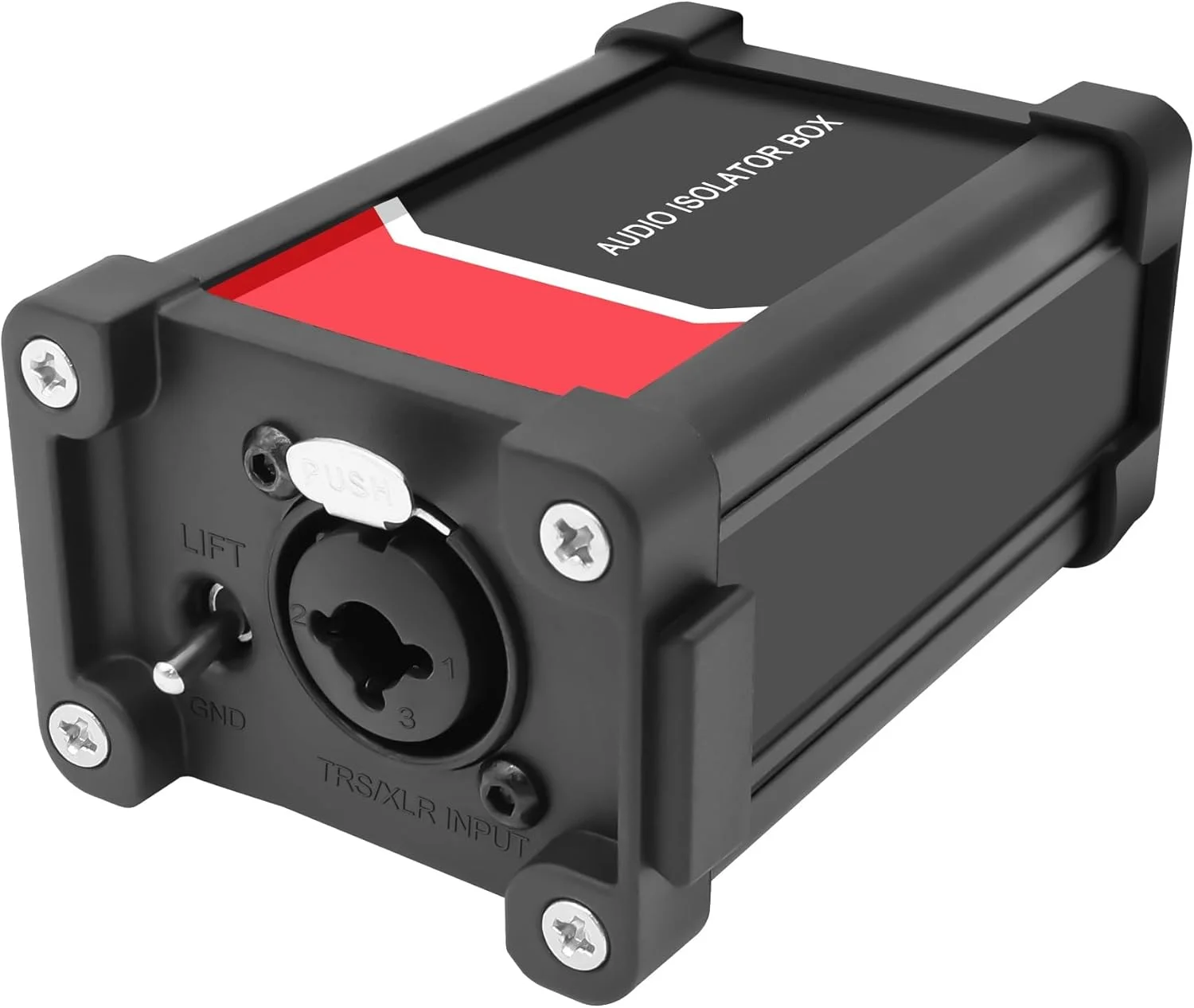 ایزولاتور صوتی XMSJSIY با ورودی/خروجی XLR/ 1/4 اینچ 6.35mm TRS TS، حذف کننده نویز و همهمه، ترانسفورماتور ایزولاسیون حلقه زمین با سوئیچ اتصال زمین و قطع اتصال زمین برای میکسر HiFi، ساب ووفر و سیستم صوتی