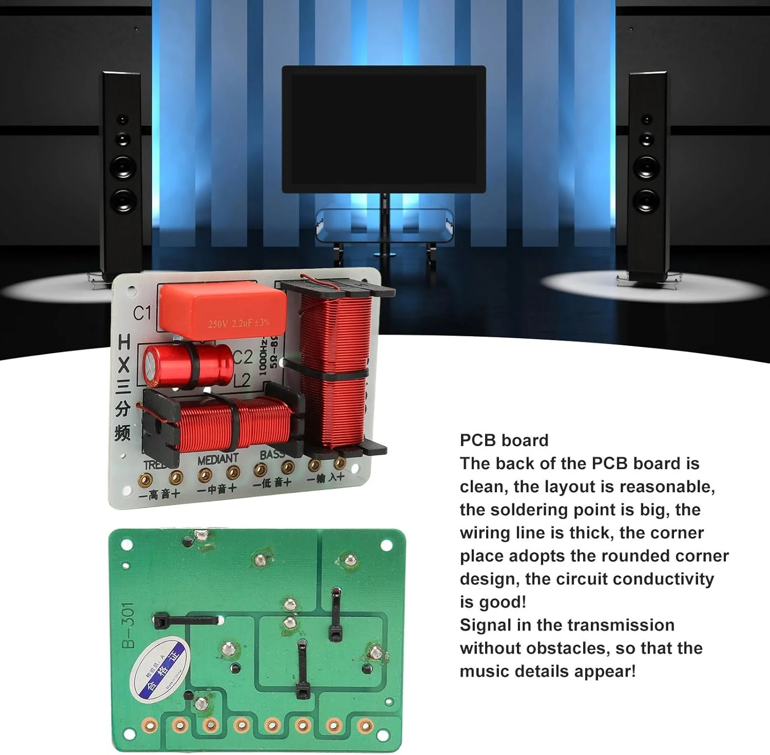 برد تقسیم فرکانس سه راهه برای DIY، تقسیم کننده فرکانس با تریبل باس