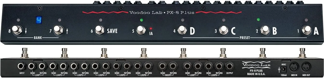 سوییچر پدال قابل برنامه ریزی Voodoo Lab PX-8 PLUS با بای‌پس واقعی