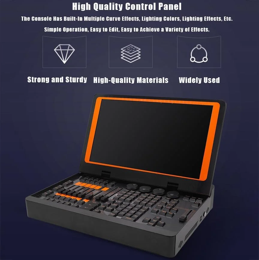 کنترلر نور صحنه DMX 512 - صفحه نمایش ال سی دی 19 اینچی با وضوح بالا، کنترلر نور جلوه های صحنه، با برنامه داخلی بیشتر و عملکرد سوئیچ شیب Rdm کنترلر نور صحنه DMX 512 - صفحه نمایش ال سی دی 19 اینچی با وضوح بالا، کنترلر نور جلوه های صحنه، با برنامه داخلی بیشتر و عملکرد سوئیچ شیب Rdm