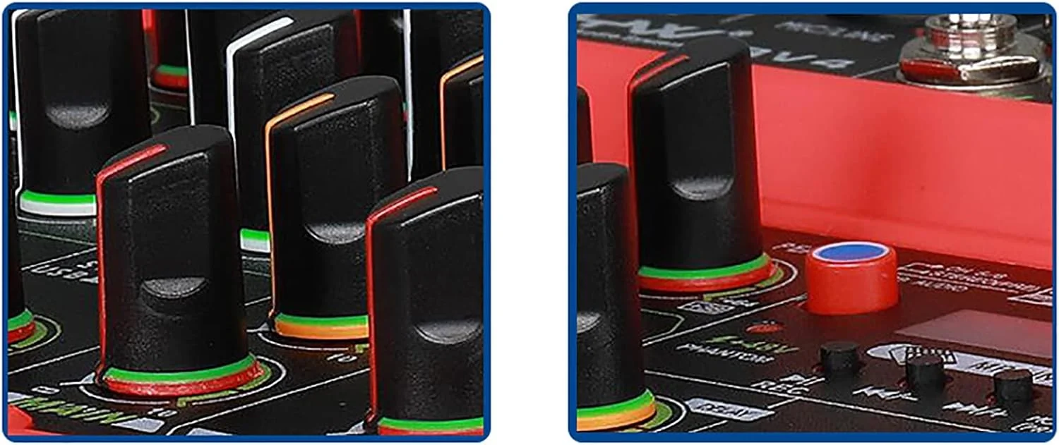 میکسر صوتی TsoLay، میکسر صوتی 6 کاناله USB بلوتوث پردازنده Reverb با فانتوم پاور 48 ولت و 16 افکت DSP، دارای افکت های تاخیر و تکرار داخلی، برای کارائوکه، مهمانی های فضای باز قابل حمل