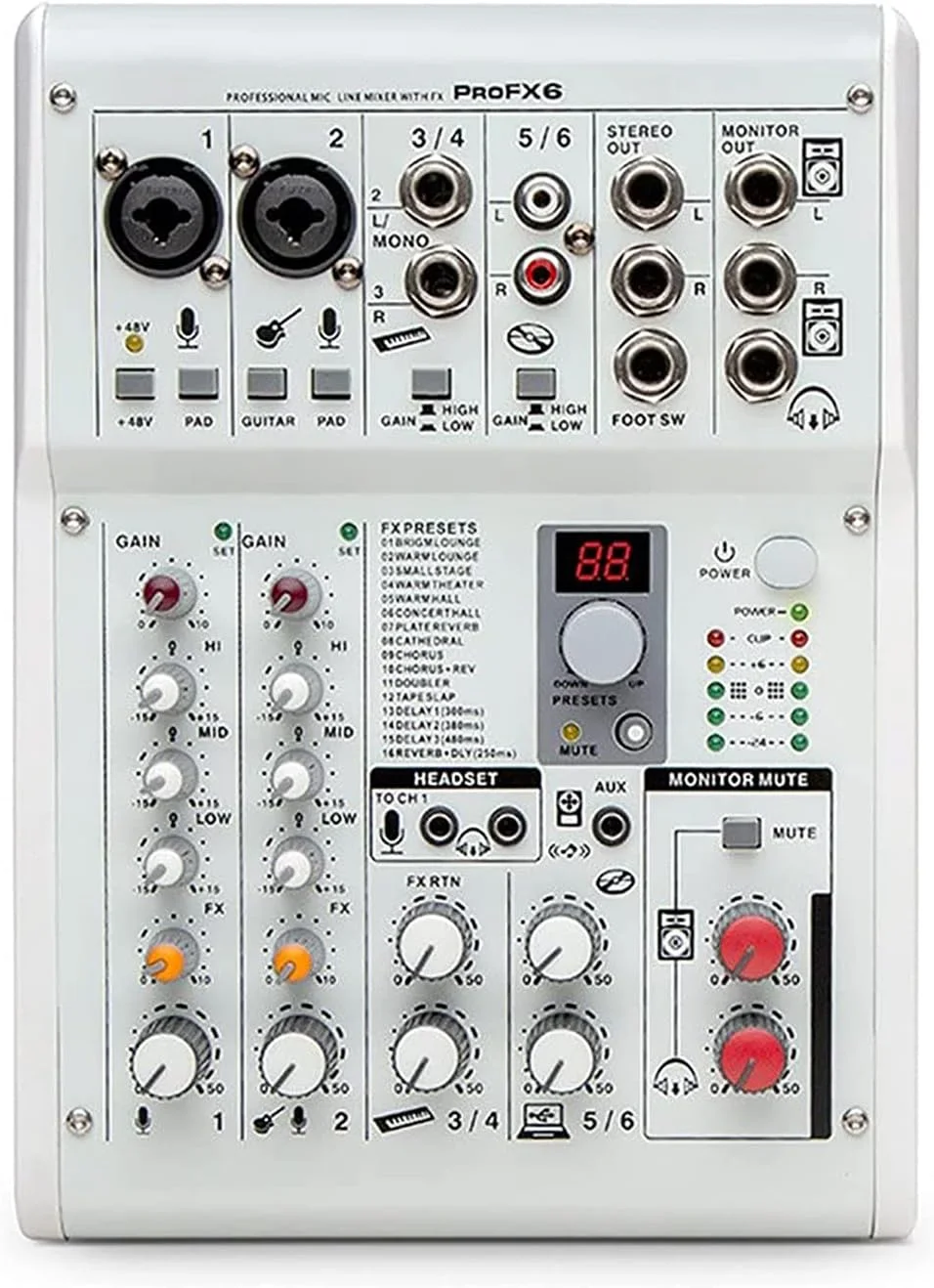 میکسر دیجیتال حرفه ای TsoLay، کارت صدای DJ با تجهیزات فانتوم پاور، با تنظیم ورودی و خروجی، برای پخش زنده/پادکست/بازی