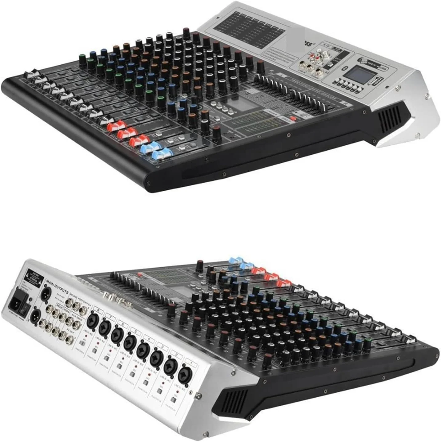 میکسر صوتی حرفه ای ADM-GBA10، 10 کانال با فانتوم پاور، افکت تکرار، پخش و ضبط USB، اتصال بلوتوث، کنسول DJ کارائوکه، میکسر صوتی 99DSP برای طیف گسترده ای از کاربردها