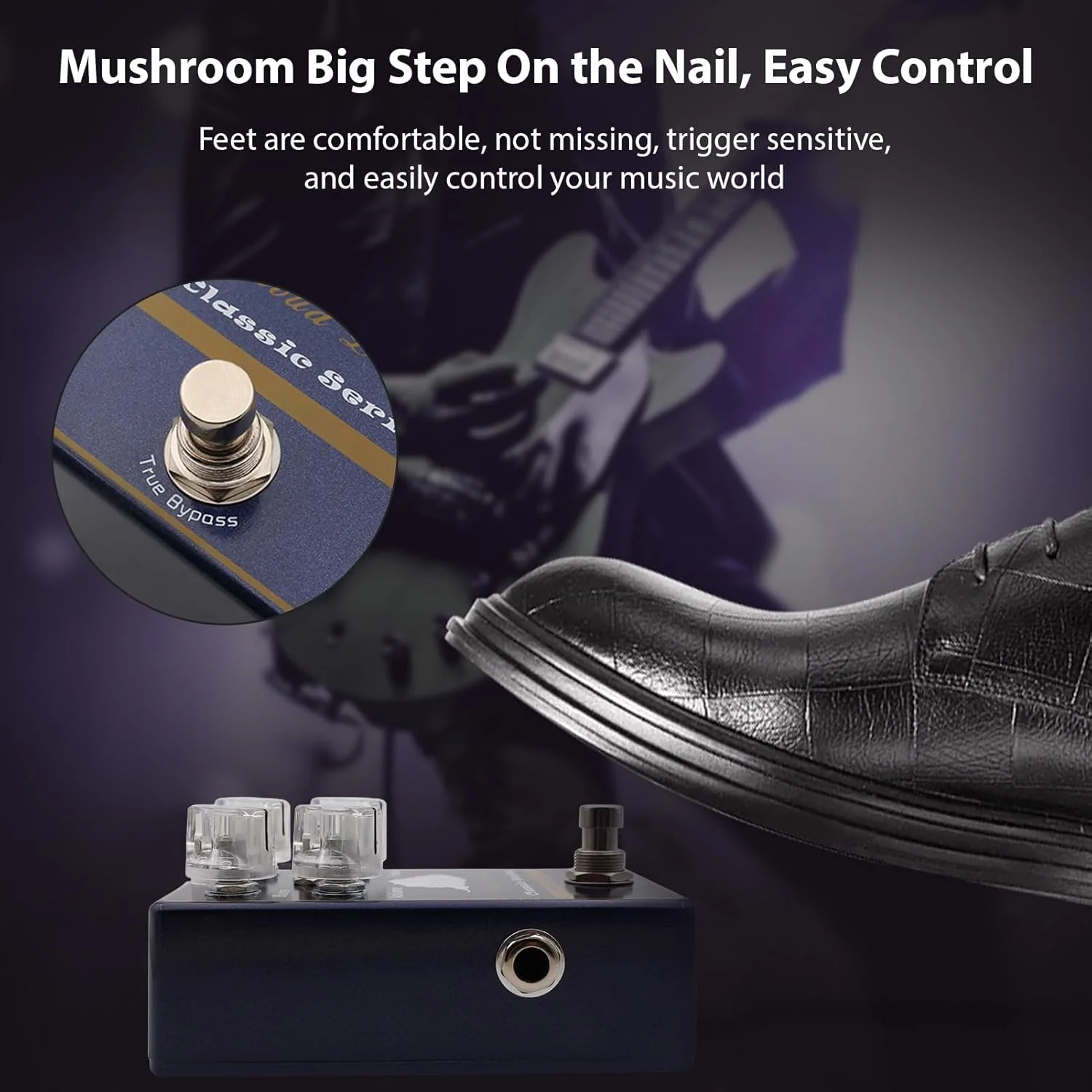 پدال افکت گیتار الکتریک با دامنه تُنال متنوع، آلیاژ آلومینیوم با بای‌پس واقعی، 3 حالت برش موج و اکولایزر دو بانده، ایده آل برای گیتاریست ها با انتقال های روان و پویایی موسیقیایی