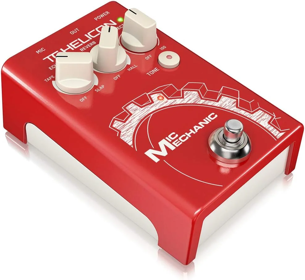 پدال افکت آوازی فوق العاده ساده تی سی هلیکون مدل MIC MECHANIC 2 با ریورب، اکو و تصحیح زیر و بم صدا