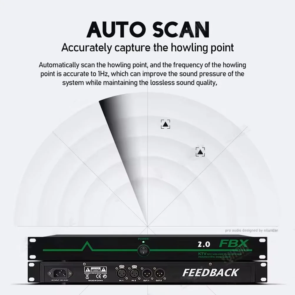 حذف کننده حرفه ای فیدبک 2.0/4.0/6.0، افکتور کارائوکه تغییر دهنده فرکانس ضد زوزه میکروفون برای کنفرانس استیج اجرا، 6 ورودی 6 خروجی