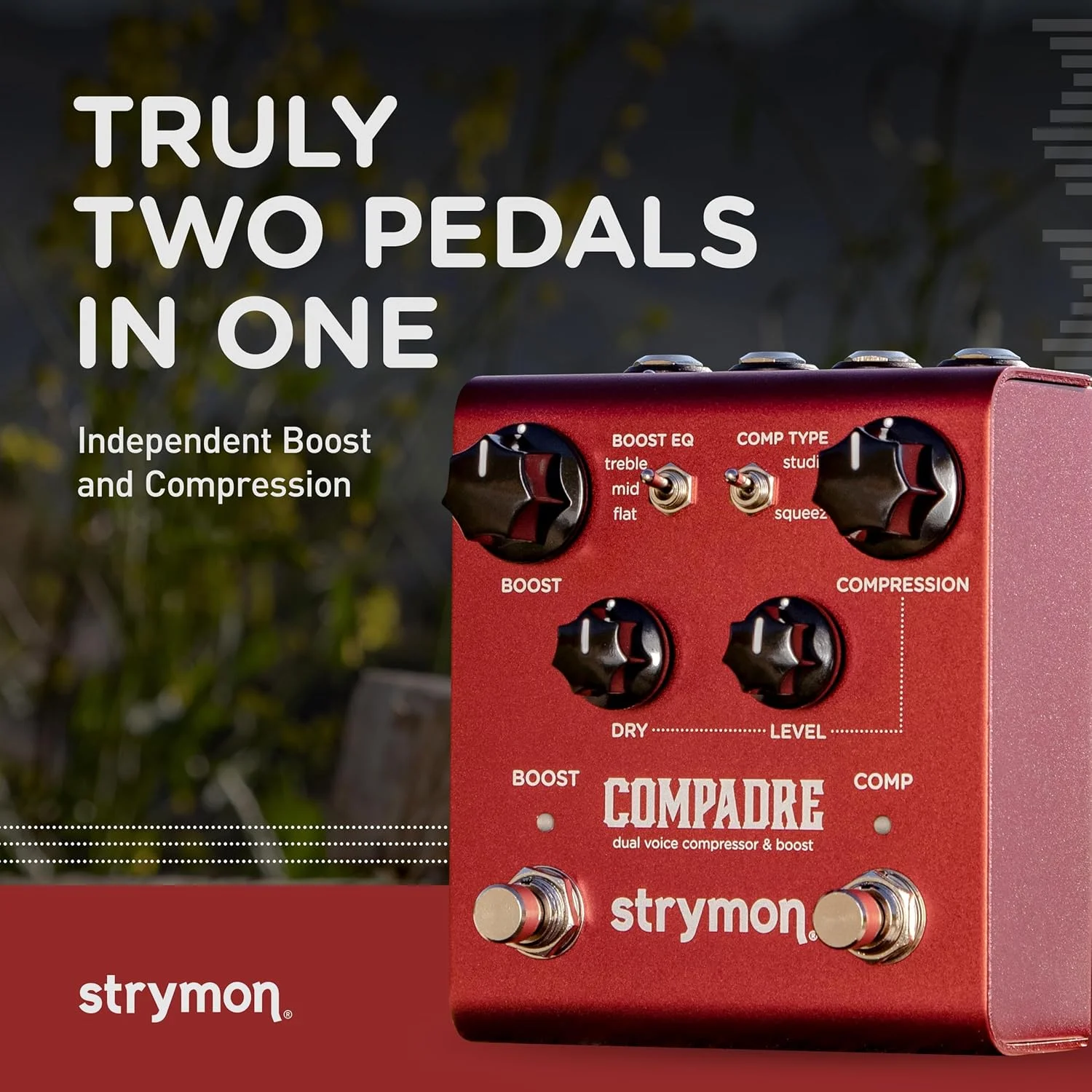 پدال کمپرسور/بوست Compadre برای گیتار Strymon پدال کمپرسور/بوست Compadre برای گیتار Strymon
