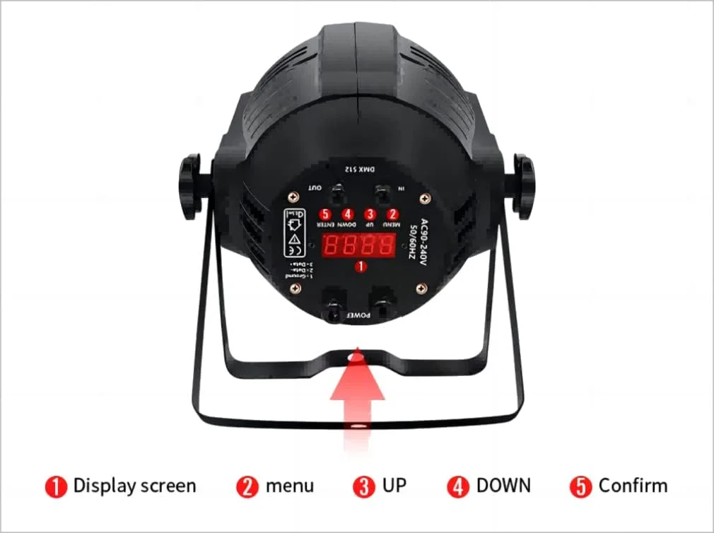 نورهای صحنه RGB DMX DJ نورهای دیسکو فعال شده با صدا، نور شستشو برای مهمانی، عروسی، کلوپ، نمایش صحنه (1)