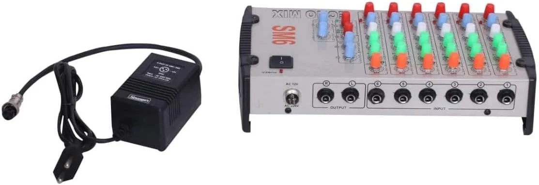 میکسر صوتی 6 کاناله استریو اکو SM-6 با ورودی های TRS/جک