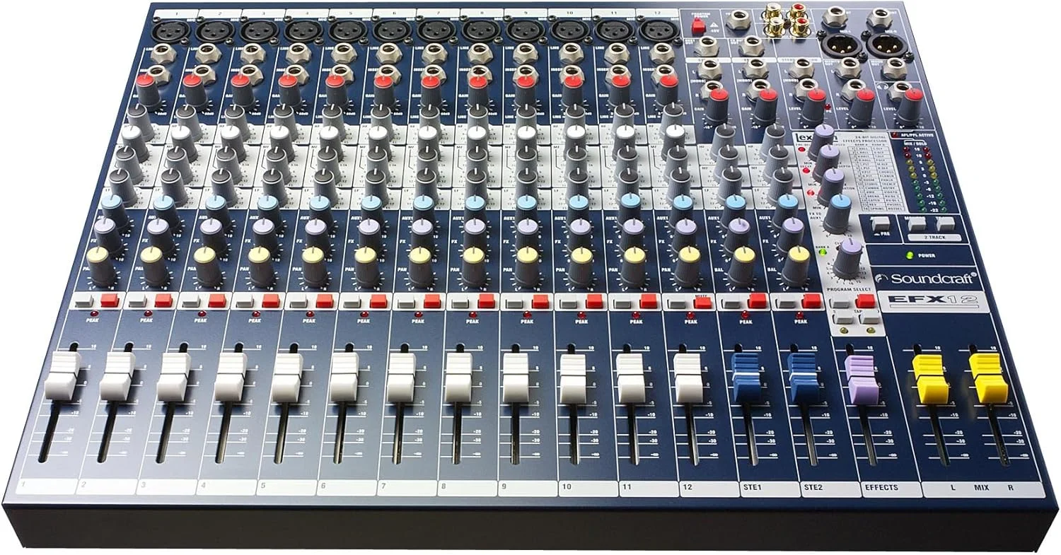 میکسر افکت دار 12 کاناله Soundcraft EFX12 با عملکرد بالا