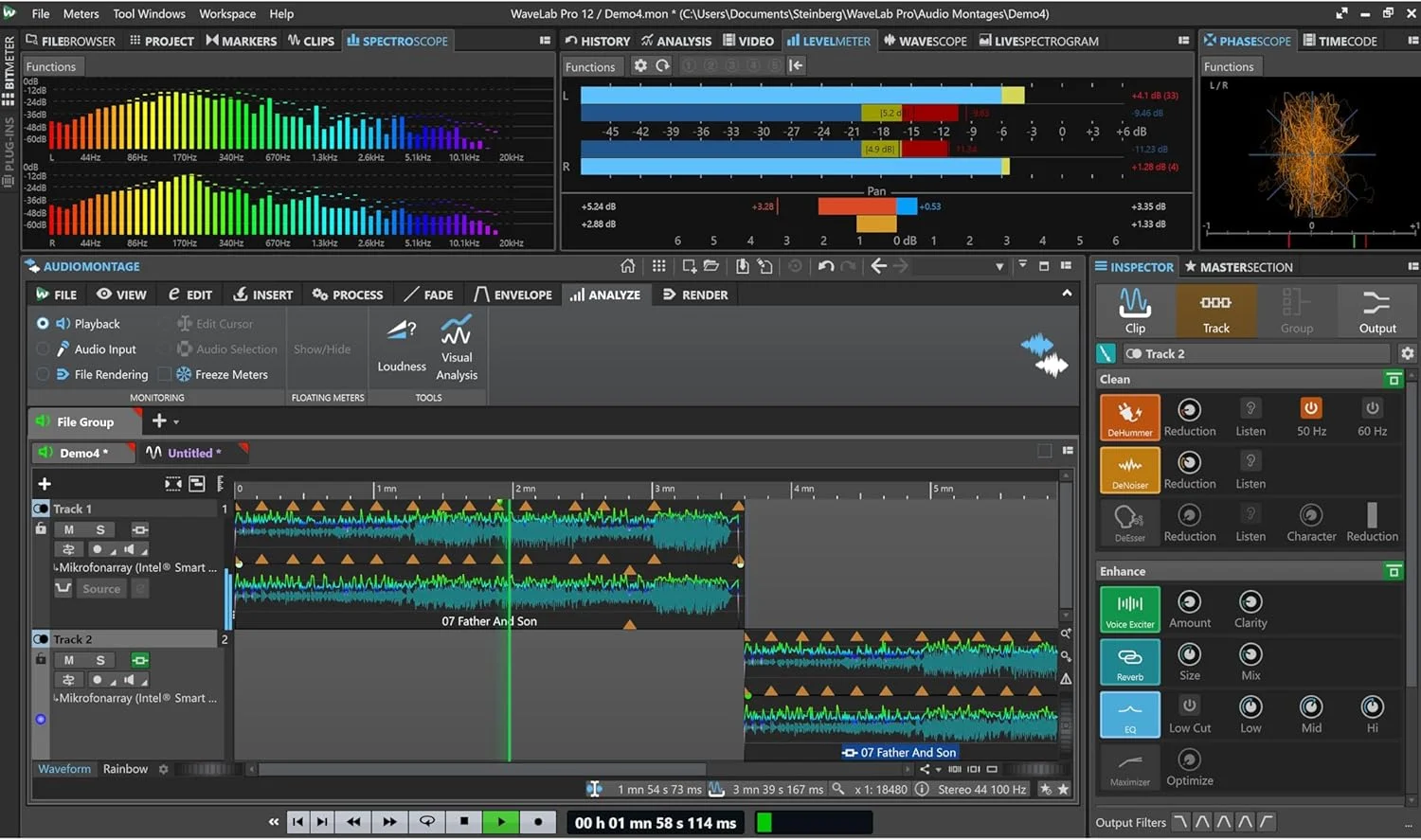 نرم افزار مسترینگ و ویرایش صدا Steinberg WaveLab Pro 12 (بهینه سازی، تجزیه و تحلیل و ترمیم فایل های صوتی، افکت های Real-time، ویرایشگر دسته ای هوشمند، ویرایشگر صدا)