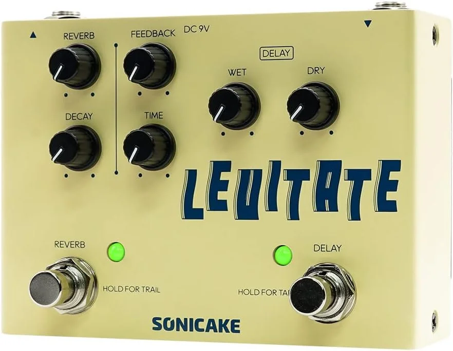 پدال گیتار تاخیر دیجیتال و ریورب SONICAKE مدل Levitate، پدال افکت گیتار 2 در 1