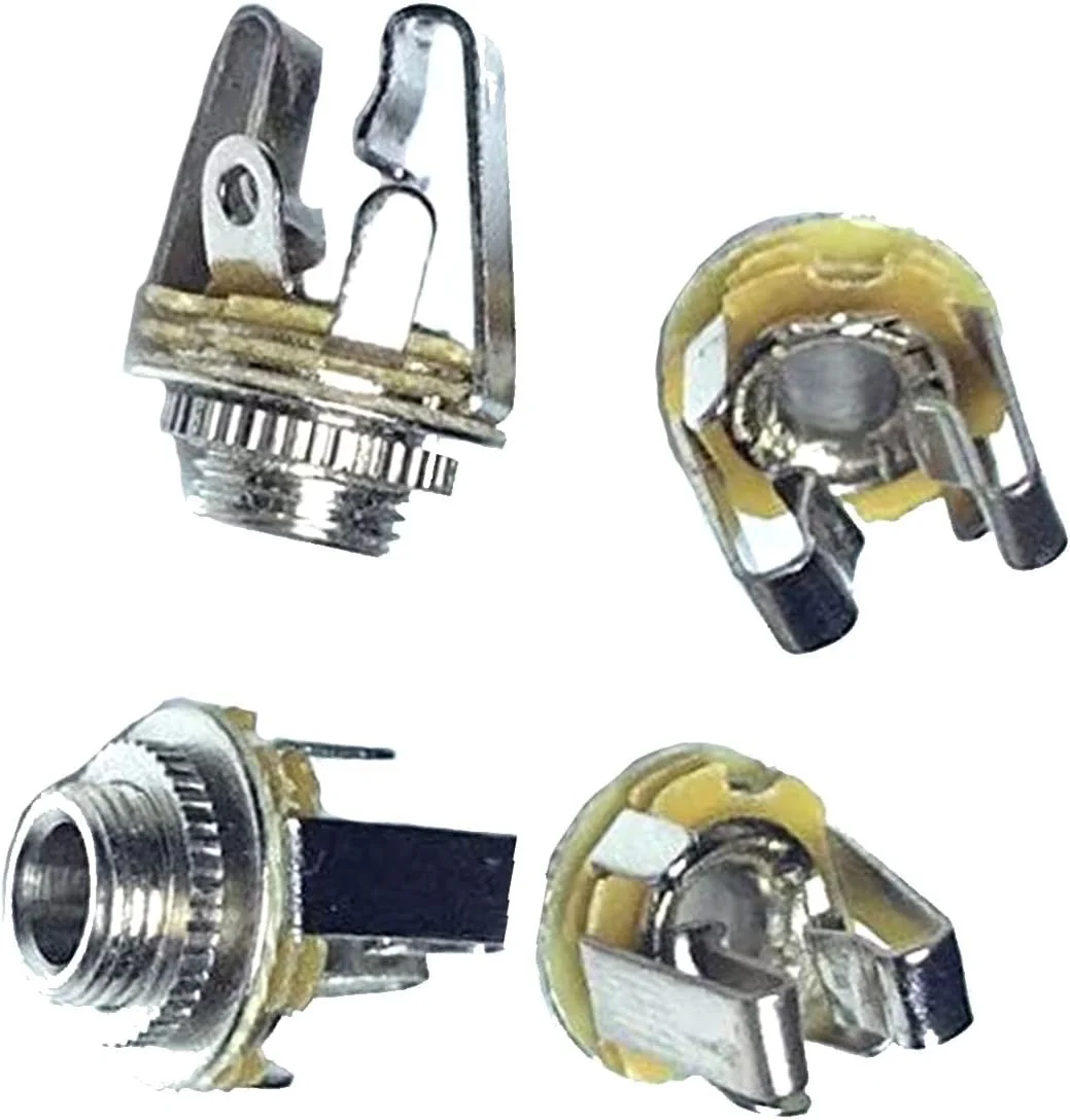 کانکتور مادگی پنلی صوتی مونو TS میکروفون 3.5 میلی‌متری 1/8 اینچی، بسته 10 عددی